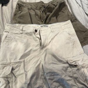 All sold!! Men's cargo shorts, size 34, BEING SOLD AS A SET